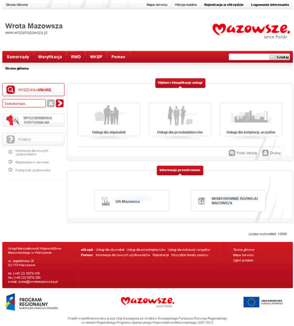 Rysunek 1 Strona główna Portalu e-Urząd.