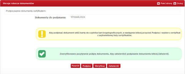 Rysunek 36 Prawidłowy podpis dokumentu
